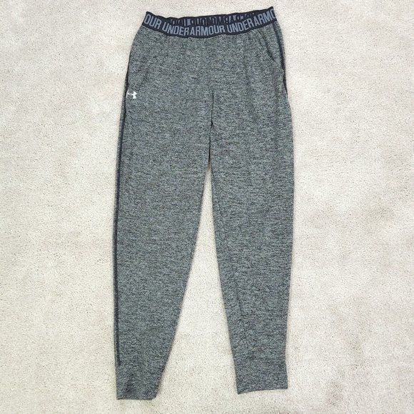 Under Armour Jogger Leggings Women's Small Gray Heatgear Loose Fit Elastic Waist - Picture 1 of 11